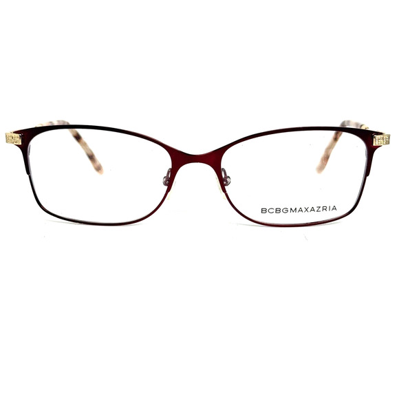 BCBGMAXAZRIA Anita Wine Womens Semi Cat Eye Full Rim Eyeglasses 52-16-130 H16685